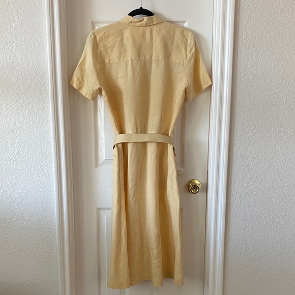 Brooks Brothers Linen A-Line Belted Shirt Dress - Picture 4 of 6